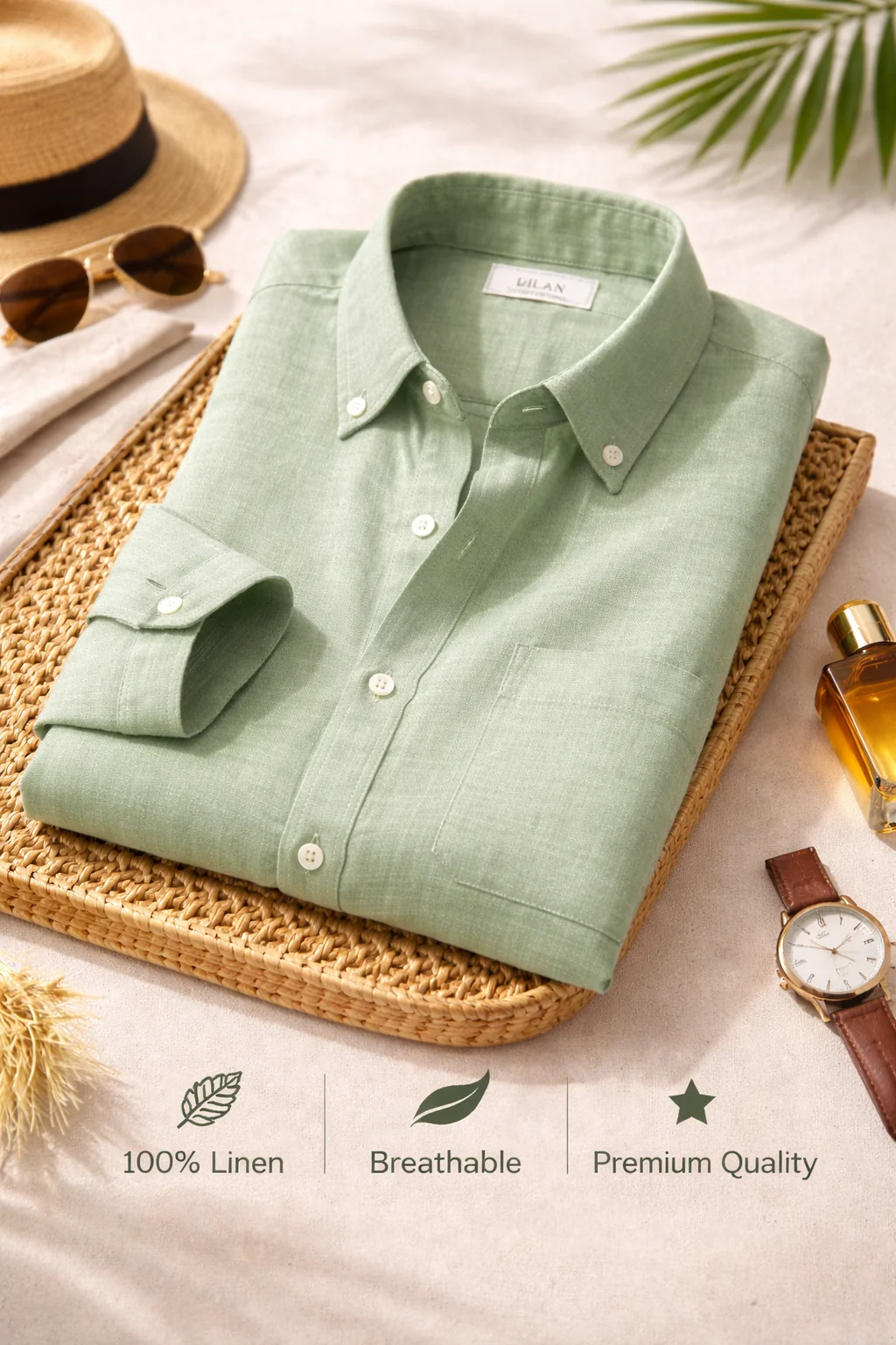 Premium Linen Shirts – Combo of 4 Men's Linen Shirts (Black, Charcoal, Purple & Mint) | Breathable Casual & Formal Wear